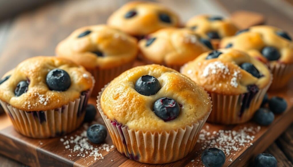 blueberry and banana muffins