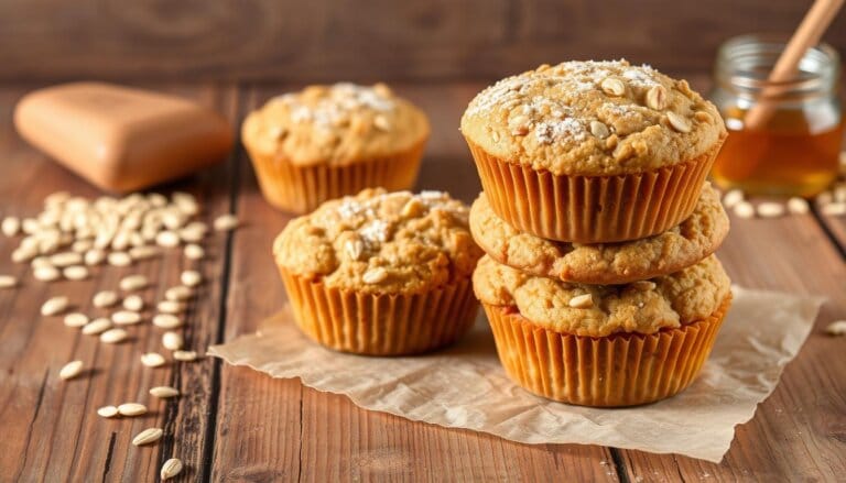 healthy oat muffins